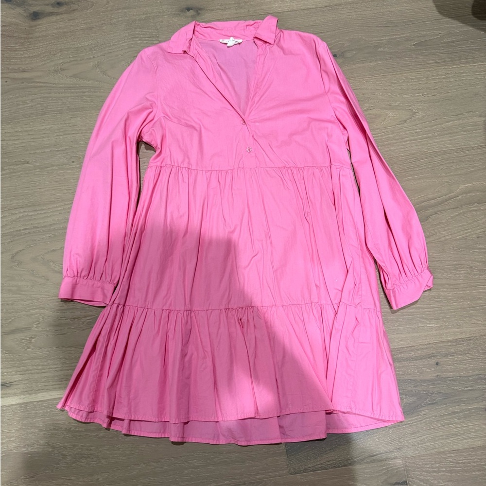 Pink Long-Sleeve Dress